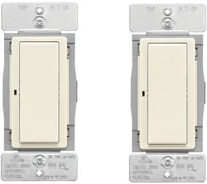 WFSW15-LA-SP-L Pack of 2 Wi-Fi Smart Decorator Switches; Light Almond; 60 Hz, 120V; 15A; Flush Mount; Back and Side Wire; Single-Phase; Single-Pole; 3-Way WFSW15-LA-SP-L Pack of 2 Wi-Fi Smart Decorator Switches; Light Almond; 60 Hz, 120V; 15A; Flush Mount; Back and Side Wire; Single-Phase; Single-Pole; 3-Way
