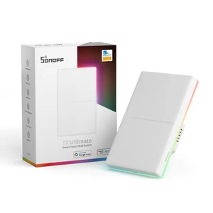 SONOFF Smart Light Switch, 2.4GHz WiFi Interruptor Inteligente, Neutral Wire Required, Voice Control with Alexa and Google Home, Touch Button, Wall Mounting, T5 2 Gang 1 Way SONOFF Smart Light Switch, 2.4GHz WiFi Interruptor Inteligente, Neutral Wire Required, Voice Control with Alexa and Google Home, Touch Button, Wall Mounting, T5 2 Gang 1 Way