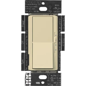 Lutron Diva 3-Speed Fan Control and Light Switch, Single-Pole, 1.5A Fan/1A LED, DVFSQ-LF-IV, Ivory