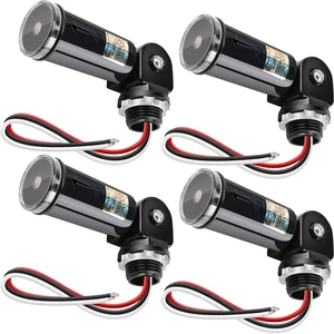 4 Pack Dusk to Dawn Sensor for Outdoor Lighting, 120-277V Photoelectric Switch, UL Listed Photocell Light Sensor Hardwired, IP65 Photocell with Swivel Mount for Most Outdoor Lighting Fixtures 4 Pack Dusk to Dawn Sensor for Outdoor Lighting, 120-277V Photoelectric Switch, UL Listed Photocell Light Sensor Hardwired, IP65 Photocell with Swivel Mount for Most Outdoor Lighting Fixtures