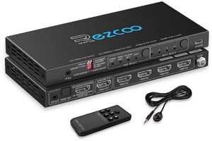 HDMI 2.1 Switch 4K 120Hz 4 in 1 Out with Audio Extractor VRR ALLM HDCP2.3 ARC eARC HDR CEC SPDlF Optical and 3.5mm Audio,D-olby Atmos,Digital EDID for PS5 Xbox NVIDIA AMD HDMI 2.1 Switch 4K 120Hz 4 in 1 Out with Audio Extractor VRR ALLM HDCP2.3 ARC eARC HDR CEC SPDlF Optical and 3.5mm Audio,D-olby Atmos,Digital EDID for PS5 Xbox NVIDIA AMD