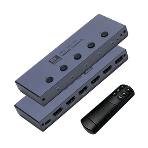 HDMI 2.1 Switch, HDMI Switcher 5 in 1 Out 8K@60Hz 4K@240Hz HDMI 2.1 Switcher Selector with Remote Support CEC 3D HDR HDCP2.3 Dolby Vision/Atmos for PS5/4 Xbox Nintendo Switch Fire Stick HDMI 2.1 Switch, HDMI Switcher 5 in 1 Out 8K@60Hz 4K@240Hz HDMI 2.1 Switcher Selector with Remote Support CEC 3D HDR HDCP2.3 Dolby Vision/Atmos for PS5/4 Xbox Nintendo Switch Fire Stick