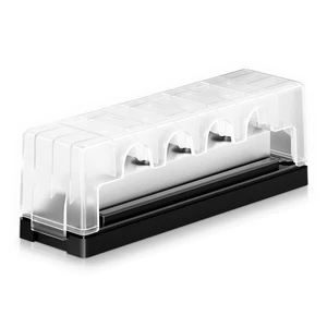 MICRL 600A Battery Bus Bar, 48V DC Power Distribution Block, 4 M10 Studs | C11000 Tin-Plated Copper, Clear Snap-On Cover, Wide Lug Spacing, 2 Side M4 Terminals, Marine, RV, Solar & Inverter Systems MICRL 600A Battery Bus Bar, 48V DC Power Distribution Block, 4 M10 Studs | C11000 Tin-Plated Copper, Clear Snap-On Cover, Wide Lug Spacing, 2 Side M4 Terminals, Marine, RV, Solar & Inverter Systems