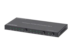 Monoprice 4K HDMI Switch, 4x1, HDR, 18G, 4K@60Hz, 1080p@60Hz, YCbCr 4:4:4, HDCP 2.2, Dual ARC, Toslink and Analog Audio Extractor, Bidirectional IR Pass-Through - Blackbird Series Monoprice 4K HDMI Switch, 4x1, HDR, 18G, 4K@60Hz, 1080p@60Hz, YCbCr 4:4:4, HDCP 2.2, Dual ARC, Toslink and Analog Audio Extractor, Bidirectional IR Pass-Through - Blackbird Series