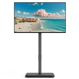 Zontera Floor TV Stand, TV Cart for 13-50 Inch TVs & Monitors up to 88lbs | Wooden Base, Portable TV Stand, Tilt & Height Adjustable Corner TV Stand for Bedroom, Living Room, VESA 200x200mm Zontera Floor TV Stand, TV Cart for 13-50 Inch TVs & Monitors up to 88lbs | Wooden Base, Portable TV Stand, Tilt & Height Adjustable Corner TV Stand for Bedroom, Living Room, VESA 200x200mm