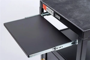 Classroom Basics AVJ-KB Pullout Keyboard Tray Add-On for AVJ and UCMT Metal Carts, Steel Construction with Powder Coat Finish, Smooth Glide Slides, 18.75" W x 12" D x 0.75" H, Black Classroom Basics AVJ-KB Pullout Keyboard Tray Add-On for AVJ and UCMT Metal Carts, Steel Construction with Powder Coat Finish, Smooth Glide Slides, 18.75" W x 12" D x 0.75" H, Black