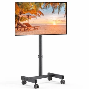 Perlegear Rolling TV Stand for 13-50 inch & 30° Tilt TVs Holds 44lbs | Height Adjustable Mobile TV Cart on Wheels, Portable TV Stand with Lockable Wheels, Max VESA 200x200mm Perlegear Rolling TV Stand for 13-50 inch & 30° Tilt TVs Holds 44lbs | Height Adjustable Mobile TV Cart on Wheels, Portable TV Stand with Lockable Wheels, Max VESA 200x200mm