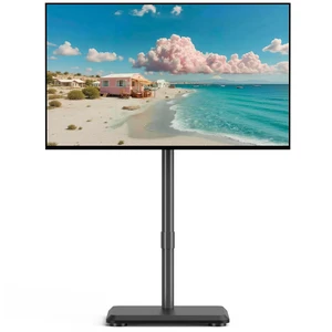 Zontera Floor TV Stand, TV Cart for 13-65 Inch TVs & Monitors up to 88lbs | Wooden Base, Portable TV Stand, Tilt & Height Adjustable Corner TV Stand for Bedroom, Living Room, MAX VESA 400x400mm Zontera Floor TV Stand, TV Cart for 13-65 Inch TVs & Monitors up to 88lbs | Wooden Base, Portable TV Stand, Tilt & Height Adjustable Corner TV Stand for Bedroom, Living Room, MAX VESA 400x400mm