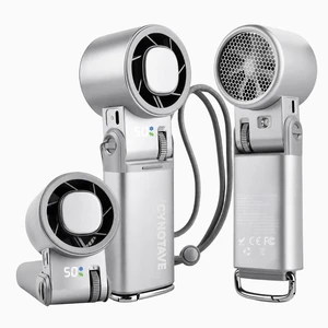 Cynotave Handheld Fan (Matte Silver-White (Aluminium))