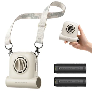 InoKraft Waist Fan with 2 Swappable 4Ah Batteries | Portable Rechargeable Fan for Hiking & Travel, Clip-On Waist Fan, Extended Runtime for Long Trips, 49 ft/s Turbo Airflow