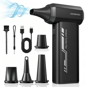 Electric Air Duster 150000 RPM Rechargeable Mini Blower with 4 Nozzles | 2H Fast Charge, Canned Air Alternative, 6000mAh Battery, 120min Runtime, 3 Speeds, PC Cleaning Kit, 0.63lb Handheld Blower Electric Air Duster 150000 RPM Rechargeable Mini Blower with 4 Nozzles | 2H Fast Charge, Canned Air Alternative, 6000mAh Battery, 120min Runtime, 3 Speeds, PC Cleaning Kit, 0.63lb Handheld Blower