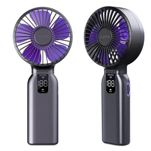 Funme Portable Handheld Fan, 10000mAh Rechargeable Personal Fan with 1-100 Speed Scroll Wheel Control, 46H Max Cooling, Boost Mode, LED Display, Metal Body, Foldable Desk Fan for Travel Outdoor, Blue Funme Portable Handheld Fan, 10000mAh Rechargeable Personal Fan with 1-100 Speed Scroll Wheel Control, 46H Max Cooling, Boost Mode, LED Display, Metal Body, Foldable Desk Fan for Travel Outdoor, Blue