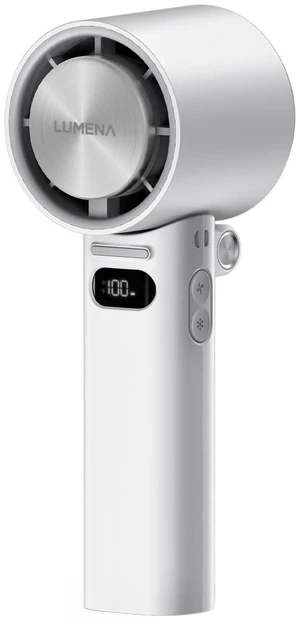 LUMENA FAN JET ULTRA FOLD - Portable Fan with Peltier Cooling Plate, Foldable Handheld & Desk Fan, 10-Speed Control, LCD Display, 4800mAh Rechargeable Battery, USB-C (Ash White) LUMENA FAN JET ULTRA FOLD - Portable Fan with Peltier Cooling Plate, Foldable Handheld & Desk Fan, 10-Speed Control, LCD Display, 4800mAh Rechargeable Battery, USB-C (Ash White)