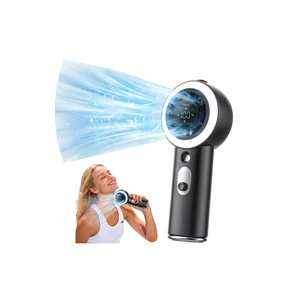 Portable Fan with Mist, Handheld Fan with 1-199 Speed, AC-Level Ice Cooling Personal Fan, 26000 RPM Powerful Turbo Fan, 40ml Water Tank & 5000mAh Battery Mini Fan for Travel, Makeup, Camping, Outdoors Portable Fan with Mist, Handheld Fan with 1-199 Speed, AC-Level Ice Cooling Personal Fan, 26000 RPM Powerful Turbo Fan, 40ml Water Tank & 5000mAh Battery Mini Fan for Travel, Makeup, Camping, Outdoors