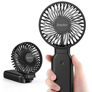 EasyAcc Portable Handheld Fan, 10000mAh + 53H Cooling Time+ ODM Durrable + with Hands-Free Camera Strap + 4 Speeds, Rechargeable Handheld Fan for Travel Outdoor EasyAcc Portable Handheld Fan, 10000mAh + 53H Cooling Time+ ODM Durrable + with Hands-Free Camera Strap + 4 Speeds, Rechargeable Handheld Fan for Travel Outdoor