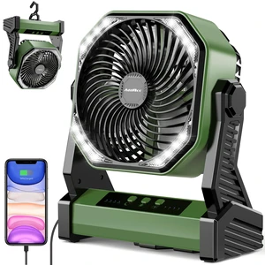 20000mAh Battery Powered Camping Fan, 58Hrs Rechargeable Portable Fan, 400LM Light, 360° Hook, Whisper Quiet Battery Operated Fan for Outdoor Car Travel Gear Essentials Power Outages Co-brand AMACOOL 20000mAh Battery Powered Camping Fan, 58Hrs Rechargeable Portable Fan, 400LM Light, 360° Hook, Whisper Quiet Battery Operated Fan for Outdoor Car Travel Gear Essentials Power Outages Co-brand AMACOOL