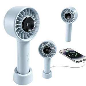 Portable Handheld Fan | 180° Swivel Head | 4000mAh USB-C Rechargeablem | High Speed 5 Speeds LED Digital Display Quiet Personal Portable Handheld Fan | 180° Swivel Head | 4000mAh USB-C Rechargeablem | High Speed 5 Speeds LED Digital Display Quiet Personal