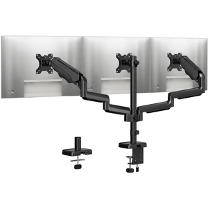 MOUNTUP Triple Monitor Stand Mount - 3 Monitors Desk Mount for Computer Screens Up to 27 inch, Triple Monitor Arm, Heavy Duty Monitors Stand, Each Arm Holds 4.4-19.8 lbs, Black