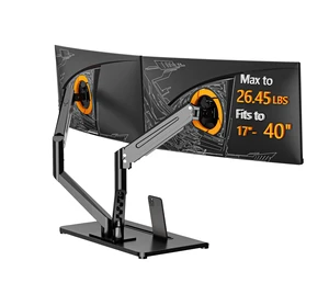Bracwiser Dual Monitor Stand Free Standing Desk Mount, Premium Dual Monitor Arm Fits Two Screens up to 40 inch 26.45 lbs Fully Adjustable Arms with Heavy-Duty Wooden Base, Max VESA 100x100mm (MLXSPC) Bracwiser Dual Monitor Stand Free Standing Desk Mount, Premium Dual Monitor Arm Fits Two Screens up to 40 inch 26.45 lbs Fully Adjustable Arms with Heavy-Duty Wooden Base, Max VESA 100x100mm (MLXSPC)