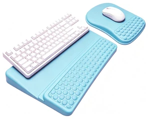 WENPIC Keyboard Wrist Rest -Ergonomic Keyboard Stand with Wrist Rest- with Carpal Tunnel Pain Relief Massage Bumps and Full Memory Gel Design - Ideal Frequent Computer (Blue) WENPIC Keyboard Wrist Rest -Ergonomic Keyboard Stand with Wrist Rest- with Carpal Tunnel Pain Relief Massage Bumps and Full Memory Gel Design - Ideal Frequent Computer (Blue)