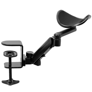 VIVO Clamp-on Adjustable Arm Rest | 360° Rotation, Universal Desk Cradle, Elbow Cushion Armrest, Above Table Extension Platform Arm Support, Black, MOUNT-ARM01 VIVO Clamp-on Adjustable Arm Rest | 360° Rotation, Universal Desk Cradle, Elbow Cushion Armrest, Above Table Extension Platform Arm Support, Black, MOUNT-ARM01