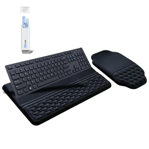 Ergonomic Keyboard Wrist Rest & Mouse Pad Set, Memory Foam Support,Black | Computer Mouse Pad Keyboard Riser Lift for Office & Gaming,Carpal Tunnel Pain Relief,Kit includes a Keyboard Cleaning Tool Ergonomic Keyboard Wrist Rest & Mouse Pad Set, Memory Foam Support,Black | Computer Mouse Pad Keyboard Riser Lift for Office & Gaming,Carpal Tunnel Pain Relief,Kit includes a Keyboard Cleaning Tool