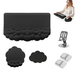 Office Typing Kit - Keyboard Wrist Rest - Cell Phone Holder - Laptop Stand | Elevated Aluminum Riser With Soft Ergonomic Pad Helps Reduce Typing Strain For Office Professionals Office Typing Kit - Keyboard Wrist Rest - Cell Phone Holder - Laptop Stand | Elevated Aluminum Riser With Soft Ergonomic Pad Helps Reduce Typing Strain For Office Professionals