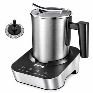 FUNLAVIE 4-in-1 Electric Milk Frother and Steamer with Auto Shut-Off | 400ml(13.5oz) Stainless Steel Pitcher, Hot & Cold Foam Maker and Milk Warmer for Lattes, Cappuccinos, Dishwasher Safe FUNLAVIE 4-in-1 Electric Milk Frother and Steamer with Auto Shut-Off | 400ml(13.5oz) Stainless Steel Pitcher, Hot & Cold Foam Maker and Milk Warmer for Lattes, Cappuccinos, Dishwasher Safe