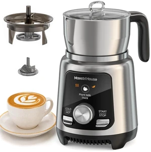 House DualFro Ultra Milk Frother and Steamer, 17oz, IH Fast Heating | 8 Modes, Dairy and Barista Plant Milk, Latte Art Microfoam, Auto Keep Warm, Dishwasher Safe, Stainless Steel, For Home Cafe House DualFro Ultra Milk Frother and Steamer, 17oz, IH Fast Heating | 8 Modes, Dairy and Barista Plant Milk, Latte Art Microfoam, Auto Keep Warm, Dishwasher Safe, Stainless Steel, For Home Cafe