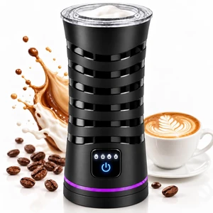 Electric Milk Frother, 4-in-1 Milk Frother and Steamer, Large Capactity | Hot & Cold Foam |430ml Milk Heating | Touch Control | Nonstick Interior | Quiet Operation | Milk Warmer for Latte, Cappuccino