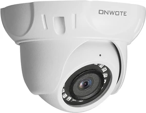 ONWOTE 5MP 122° PoE IP Security Camera, Capture Video Audio, Dome White | IR Night, 5 Megapixels, Commercial Wired CCTV Camera, Home/Business, Indoor/Outdoor, AI Detection, Only Work with ONWOTE NVRs