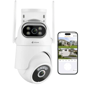 Kittyhok Home Security Camera System Wireless, Dual Lens 2K Outdoor Cameras | Add-on Cam, 2.4/5GHz WiFi, Motion Detection, Auto Tracking, 360° Pan & Tilt, Color Night Vision, 2-Way Audio, 24/7 Record Kittyhok Home Security Camera System Wireless, Dual Lens 2K Outdoor Cameras | Add-on Cam, 2.4/5GHz WiFi, Motion Detection, Auto Tracking, 360° Pan & Tilt, Color Night Vision, 2-Way Audio, 24/7 Record