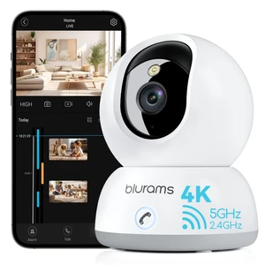 blurams 4K Indoor Cameras for Home Security | Pet Camera with Phone App, One-Touch Call, Free Human/Pet/Motion/Sound/Cry Detection, Dual-Band WiFi 6, Compatible with Alexa blurams 4K Indoor Cameras for Home Security | Pet Camera with Phone App, One-Touch Call, Free Human/Pet/Motion/Sound/Cry Detection, Dual-Band WiFi 6, Compatible with Alexa