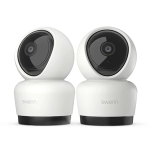 Swann 3K Indoor Pan Tilt WiFi Security Camera, 5MP Plug-in Home PT Camera with Night Vision, Two-Way Audio, Human Motion Detection, Work Security APP2 Packs Swann 3K Indoor Pan Tilt WiFi Security Camera, 5MP Plug-in Home PT Camera with Night Vision, Two-Way Audio, Human Motion Detection, Work Security APP2 Packs