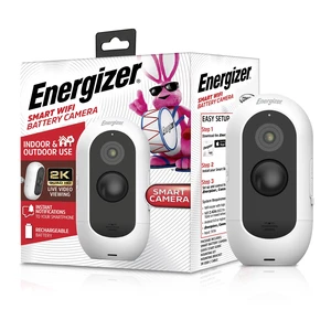 Energizer Smart 2K Outdoor Battery Security Camera, Wireless, Rechargeable, Weather-Resistant, Live View, 2-Way Audio, Night Vision, Motion Alerts, Hub-Free Wi-Fi, Remote Access, Records Video/Audio Energizer Smart 2K Outdoor Battery Security Camera, Wireless, Rechargeable, Weather-Resistant, Live View, 2-Way Audio, Night Vision, Motion Alerts, Hub-Free Wi-Fi, Remote Access, Records Video/Audio