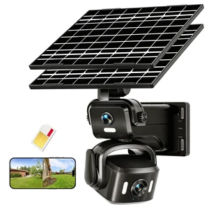 NEYESECU 4G LTE Solar Security Camera Outdoor, Dual Lens 4K 8MP | Wireless Camera with Dual Solar Panels, No WiFi Needed, 360° PTZ Color Night Vision, PIR Motion Detection NEYESECU 4G LTE Solar Security Camera Outdoor, Dual Lens 4K 8MP | Wireless Camera with Dual Solar Panels, No WiFi Needed, 360° PTZ Color Night Vision, PIR Motion Detection
