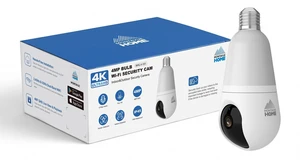 Montavue Light Bulb Security Camera, 4MP 2K, Human and Vehicle Detection, Indoor Outdoor, Wi-Fi, Two-Way Audio, Night Vision, Cloud Recording, MHL-4-101 Montavue Light Bulb Security Camera, 4MP 2K, Human and Vehicle Detection, Indoor Outdoor, Wi-Fi, Two-Way Audio, Night Vision, Cloud Recording, MHL-4-101