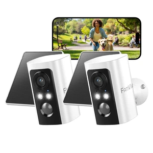 FAMVIVA 2K Security Cameras Wireless Outdoor with Solar Panels, Battery Powered Cameras for Home Security, Color Night Vision, AI Motion Detection, Spotlight & Siren Alarm, 2.4GHz, WaterproofWhite-2P FAMVIVA 2K Security Cameras Wireless Outdoor with Solar Panels, Battery Powered Cameras for Home Security, Color Night Vision, AI Motion Detection, Spotlight & Siren Alarm, 2.4GHz, WaterproofWhite-2P