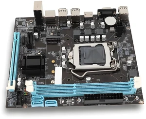 Desktop Motherboard, LGA 1155 CPU Slot, Channel DDR3, M.2 NVMe NGFF, 3 Phase Power, HD VGA Output, Micro ATX Motherboard for LGA1155 Socket I3 I5 I7 with USB2.0