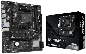 ASRock B550M-P Micro-ATX Motherboard, AMD AM4, Ryzen 3000-5000 CPUs, DDR4 4733+ (OC), PCIe 4.0, 2.5G LAN, USB 3.2 Gen1 Type-C ASRock B550M-P Micro-ATX Motherboard, AMD AM4, Ryzen 3000-5000 CPUs, DDR4 4733+ (OC), PCIe 4.0, 2.5G LAN, USB 3.2 Gen1 Type-C
