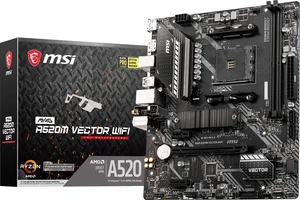MSI MAG A520M Vector WiFi Gaming Motherboard (AMD AM4, DDR4, PCIe 3.0, SATA 6Gb/s, 1* M.2, USB 3.2 Gen 1, HDMI/DP, WiFi 5, Micro-ATX) MSI MAG A520M Vector WiFi Gaming Motherboard (AMD AM4, DDR4, PCIe 3.0, SATA 6Gb/s, 1* M.2, USB 3.2 Gen 1, HDMI/DP, WiFi 5, Micro-ATX)