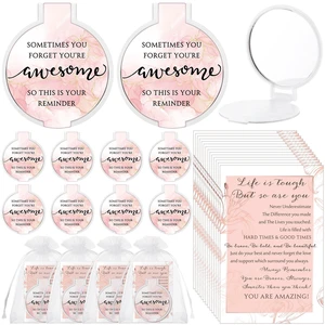 Cinnvoice 50 Set Inspirational Compact Mirror for Women Bulk,Pink Marble | Sometimes You Forget You're Awesome Gifts,2.76 Inch Appreciation Portable Folding Mirror for Staff Teacher Nurse Coworker Cinnvoice 50 Set Inspirational Compact Mirror for Women Bulk,Pink Marble | Sometimes You Forget You're Awesome Gifts,2.76 Inch Appreciation Portable Folding Mirror for Staff Teacher Nurse Coworker