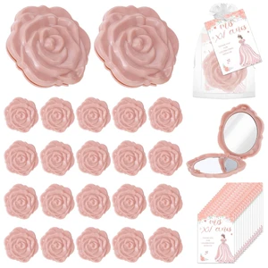 Yuunheg 50 Sets Quinceanera Party Favors for Guests Rose Design Compact Mirror Bulk for 15th Birthday Sweet Souvenir Gifts with Quinceanera Cards for Wedding Reception Party Yuunheg 50 Sets Quinceanera Party Favors for Guests Rose Design Compact Mirror Bulk for 15th Birthday Sweet Souvenir Gifts with Quinceanera Cards for Wedding Reception Party