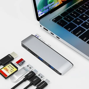 Surface Laptop 7 USB Hub Docking Station, Surface Laptop 2024 Accessories with 4K HDMI, USB-C Thunerbolt 4 (8K Display+40G Data+100W Charging), 2 USB 3.0, USB-C, SD/TF, hub for Surface Laptop 7 (2024) Surface Laptop 7 USB Hub Docking Station, Surface Laptop 2024 Accessories with 4K HDMI, USB-C Thunerbolt 4 (8K Display+40G Data+100W Charging), 2 USB 3.0, USB-C, SD/TF, hub for Surface Laptop 7 (2024)