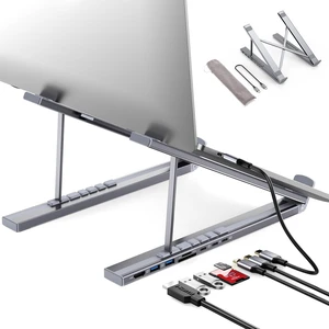 SZZCNOX USB-C Docking Station Laptop Stand, 8-in-1 USB C Hub Folding Expansion Tablet Stand with 4K HDMI, USB 3.0, PD 100W, SD/TF Card, Universal Dock Station for MacBook/MacBook Pro/MacBook Air SZZCNOX USB-C Docking Station Laptop Stand, 8-in-1 USB C Hub Folding Expansion Tablet Stand with 4K HDMI, USB 3.0, PD 100W, SD/TF Card, Universal Dock Station for MacBook/MacBook Pro/MacBook Air