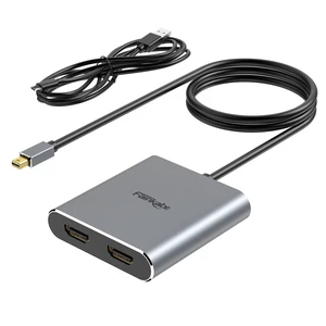Fairikabe Mini DisplayPort to Dual HDMI Adapter, 4K@60Hz, MST, SST, for Laptop, PC, Monitor, Projector and More Fairikabe Mini DisplayPort to Dual HDMI Adapter, 4K@60Hz, MST, SST, for Laptop, PC, Monitor, Projector and More