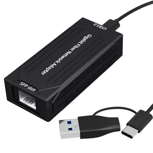 GLOTRENDS ST7293 USB 3.0 to Gigabit Fiber Ethernet Adapter, Type-C/A, SFP | USB 3.0 Type-C/USB-A to gigabit fiber, open 100/1000Base-X SFP slot, driver-free Win/Mac/Linux GLOTRENDS ST7293 USB 3.0 to Gigabit Fiber Ethernet Adapter, Type-C/A, SFP | USB 3.0 Type-C/USB-A to gigabit fiber, open 100/1000Base-X SFP slot, driver-free Win/Mac/Linux
