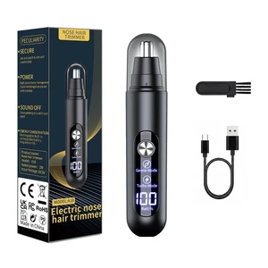 Electric Nose Hair Trimmer, with LED Power Indicator, can Switch Between Gentle and Strong Modes, the Head can be Detached for Water Cleaning and Drying, USB Charging, Ultra-Long Standby time