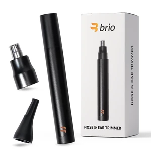 Brio Nose, Ear & Eyebrow Trimmer for Men & Women  Sleek Compact Design | Nose, Ear & Eyebrow Trimmer with 2-Edge Rotary & Linear Blade  Sleek Design for Men & Women