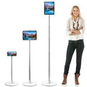 OATSBASF Heavy-Duty iPad Stand Floor 65" Height-Adjustable Tablet Holder | Overhead Bed Stand, Universal Tablet Floor Stand Fits 4.7-12.9" iPad Pro/Air/Mini, Kindle & Cell Phones